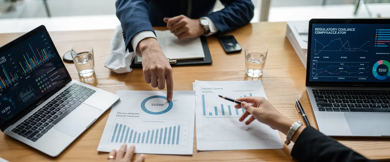 IT consulting team reviewing infrastructure plans, Technology consultant implementing cloud solutions, Cybersecurity expert configuring network protection, IT advisory meeting with business stakeholders, Managed services provider monitoring systems